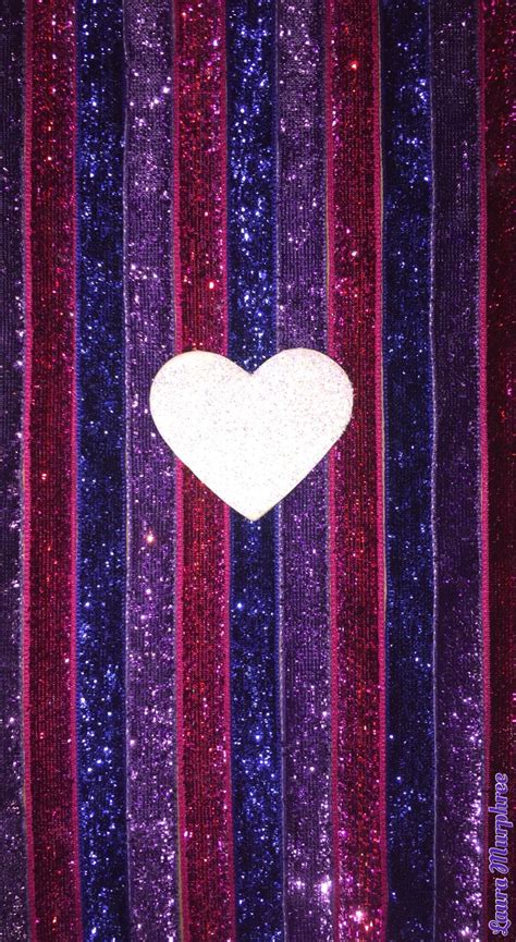 Glitter Heart Phone Wallpaper Sparkling Background Bling Shimmer
