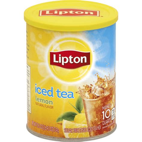 Lipton Lemon Iced Tea Mix 236 Oz Canister Caseys Foods