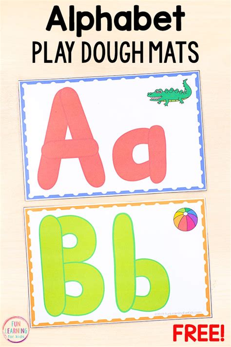 Free Printable Free Alphabet Playdough Mats
