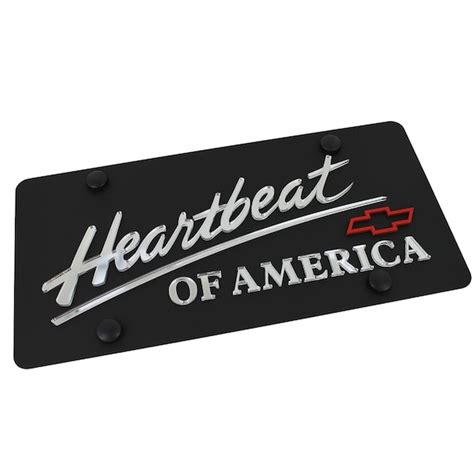 Chevy Bowtie Dual Logo Heartbeat Of America Words License Etsy