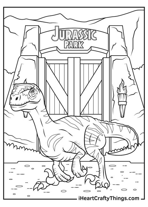 Jurassic Park Coloring Pages In 2021 Jurassic Park Movie Jurassic