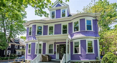 On The Market A Picturesque Purple Home In Coolidge Corner