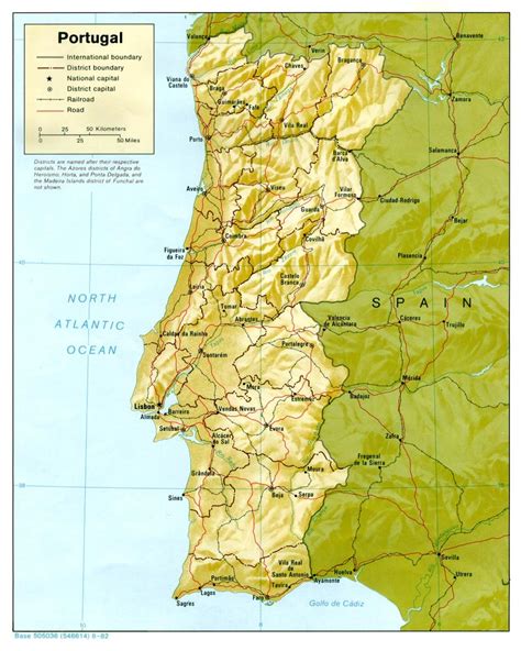 Mapa Físico De Portugal Tamaño Completo Ex