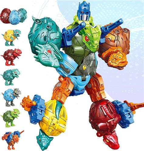 Buy 6 In 1 Dinosaur Transformer Toys Set Ccinnoe 6 Toddler Robot
