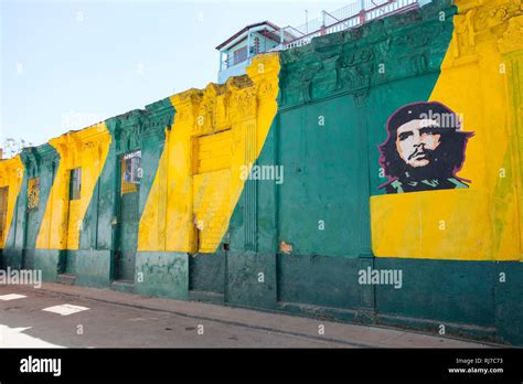 Karibik Kuba Cuba Havanna La Habana Graffiti Von Che Guevara Auf