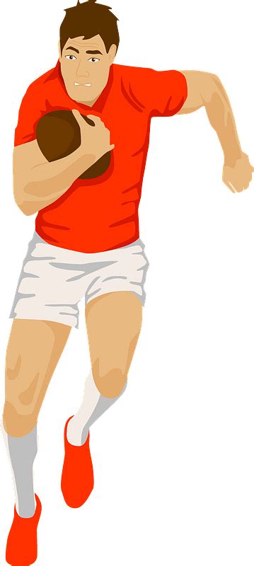 Free Vector Athlete Doing Rugby On White Background Clip Art Library