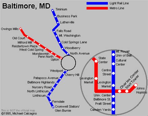 Baltimore Subway Map Travelsfinderscom