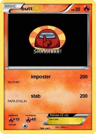 Pokémon Butt 759 759 Imposter My Pokemon Card