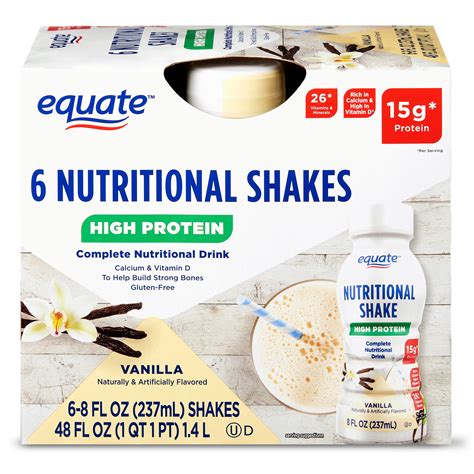 Equate High Protein Vanilla Nutritional Shakes 8 Fl Oz 6 Pack