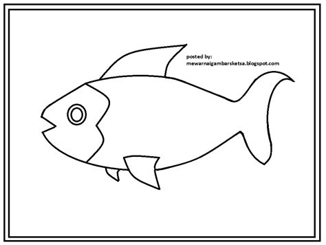 100 Contoh Gambar Ikan Sketsa Mudah Terbaru Postsid