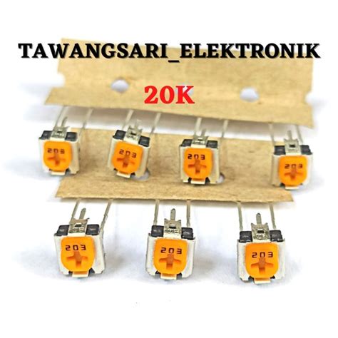 Jual Trimpot 203 Trimpot 20k Vertical Variabel Resistor 203 Vr 20k Di