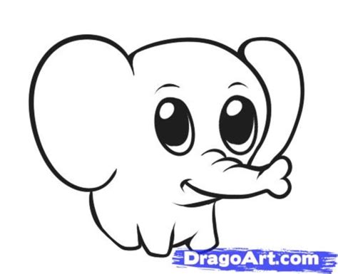 Pin By Humsika On Art Work Cute Elephant Drawing Easy