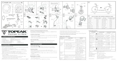 Only the major manufacturers tend to place owner's manuals online. Topeak Bike Computer Manual