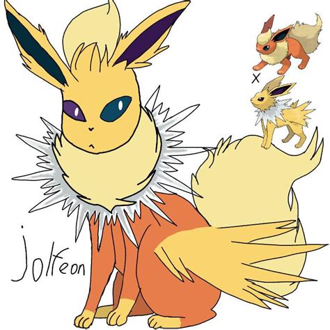 Jolfeon Pokemon Fusion Flareon X Jolteon Pokemon Art Drawing Amino