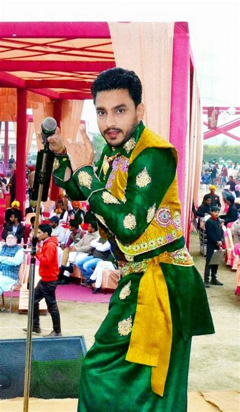 Deep Dhillon In Green Kurta Chadra