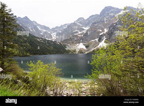 Morskie Oko Lake With Tatry Mountains Tatra National Park Poland