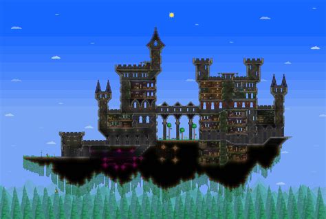 I Got Bored So I Made A Floating Castle Terraria Castle Terraria