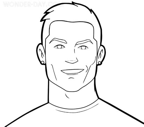 Dibujo De Cristiano Ronaldo Cara Para Colorear Dibujos Net My Xxx Hot Girl
