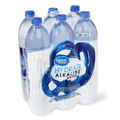 Great Value Hydrate Alkaline Water 1l 6 Count Crowdedline Delivery