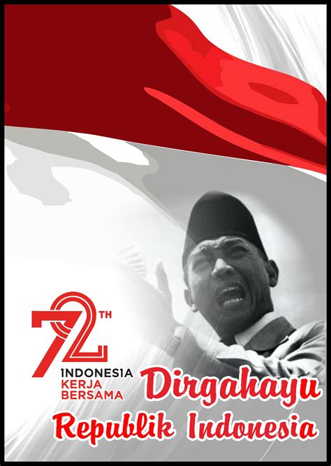 Poster Hut Ri 72 Dirgahayu Kemerdekaan Indonesia Poster Desain