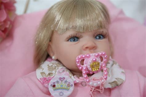 boneca bebê reborn 52cm loira membros pintados bolsa r 249 90 em mercado livre