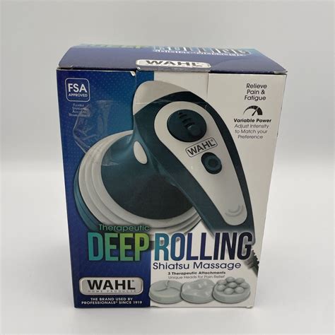 Wahl Deep Rolling Shiatsu Handheld Massager For Full Body 3 Unique Heads Ebay