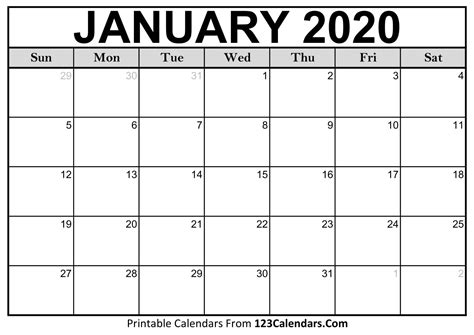 Free Large Number Printable Calendars Calendar Printables Free Blank