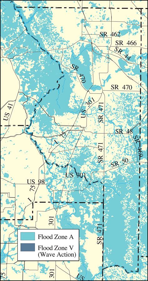 Withlacoochee River Watershed Distribution Of Fema 100 Year Flood Zones