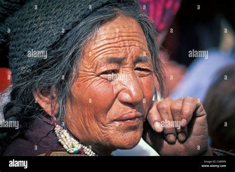Woman Portrait Ladakhi Ladakh Leh Jammu And Kashmir India Indian
