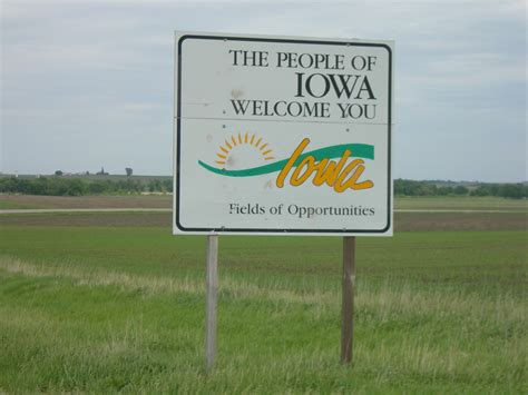 Welcome To Iowa On Us Hwy 75 At The Rock County Mn Lyon Co Flickr