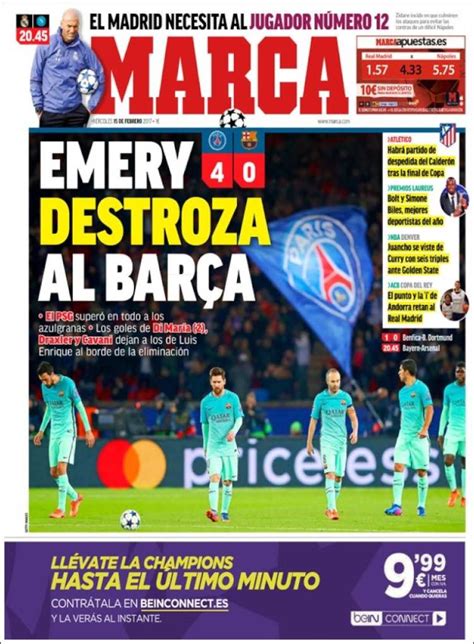55 8897 3686 (3686 doto). La prensa deportiva habla de "humillación" y "desastre total" tras la derrota del Barcelona