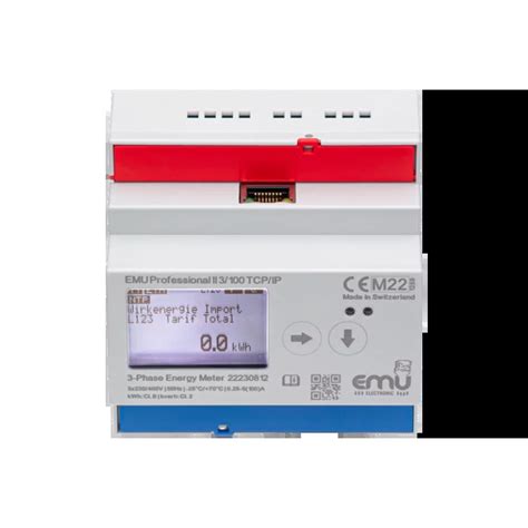 TCP IP Compteur kWh triphasé 100A MID EMU Professional II 3 100