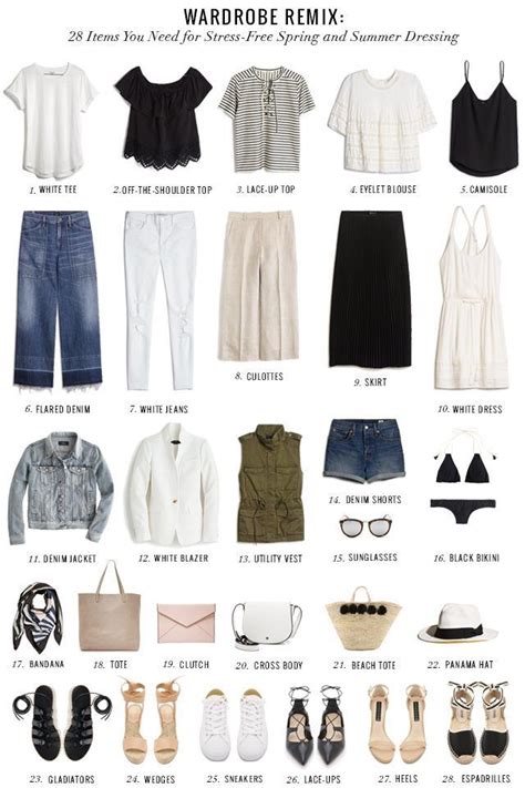 A Summer Wardrobe Checklist Of 28 Must Have Classic And Trendy Pieces