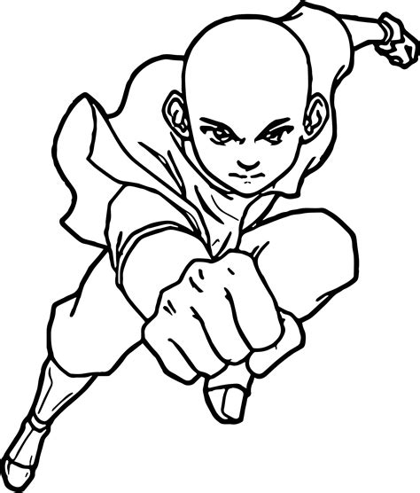 Aang From Avatar Coloring Sheet Cartoon Coloring Page - vrogue.co