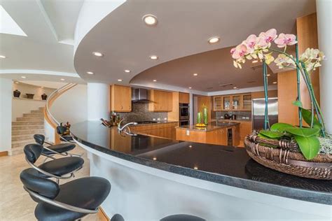 Contemporary Kitchen With Curved Breakfast Bar Hgtv