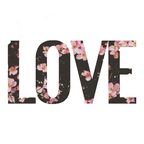 The Word Love With Floral Pastel Flowers On It Pastel And Transparency ️ Pinterest