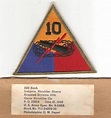 Items For SALE Area-- WWII 10th Armored Division Patch & Label