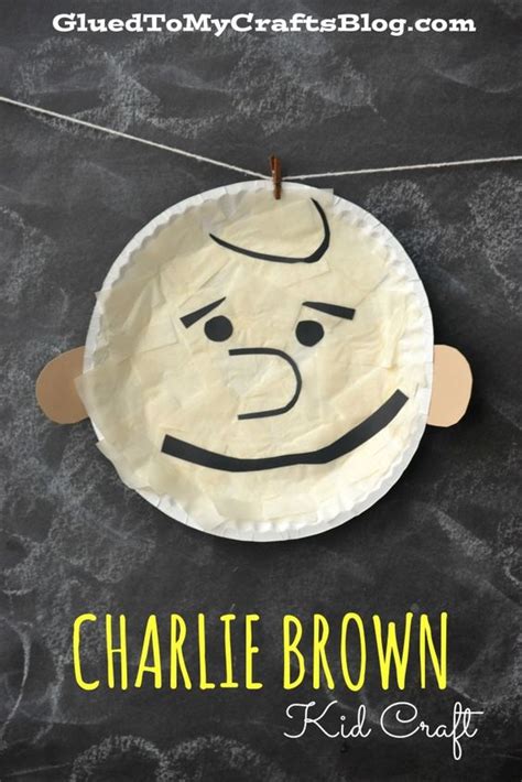 Charlie Brown And Snoopy Kid Craft Brown Paper Paper Plate Crafts