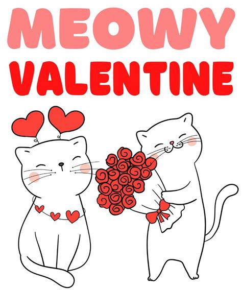 Happy Meowentines Day Funny Valentines Day Pet Cat Lovers By