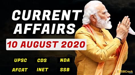 August Current Affairs Daily Current Affairs For Nda Cds