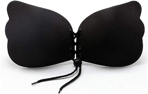 Titu Strapless Bra Self Adhesive Push Up Plus Size Sticky Backless Dddf Cup Black At Amazon