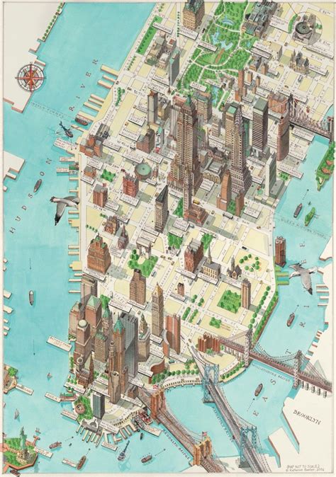 Foto New York Map Mapa De La Isla De Manhattan Nueva York Away