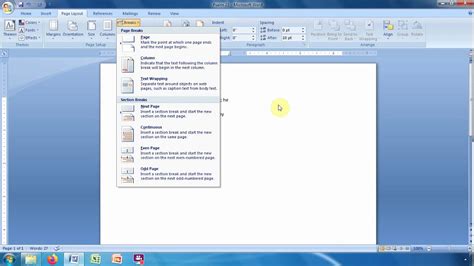 Microsoft Word Page Layout