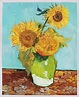 Three Sunflowers in a Vase Vincent Van Gogh Hand-painted Oil | Etsy