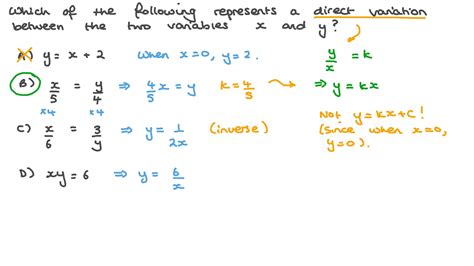 question video writing the proportional relationship between two quantities with direct