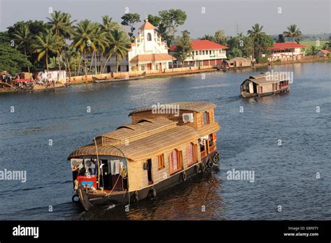 House Boat Kerala India Stock Photo Alamy