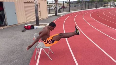 Horizontal Jumps Chair Landing Drill Long Jump Triple Jump Track