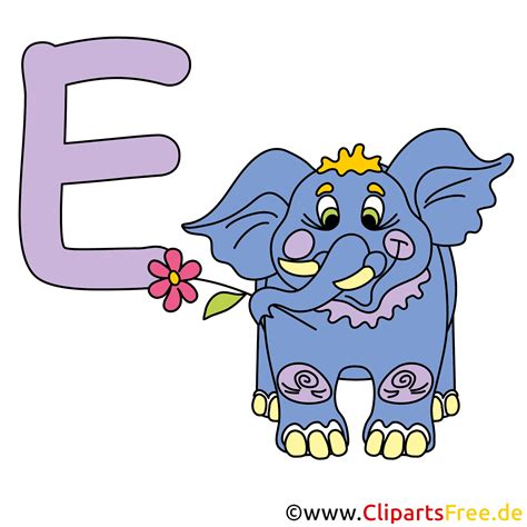 E Is For Elephant Abc Poster