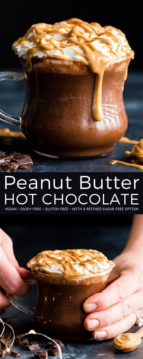This Healthy Homemade Peanut Butter Hot Chocolate Recipe Is Creamy