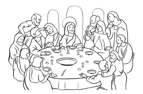 Last Supper Coloring Pages Free At Free Printable